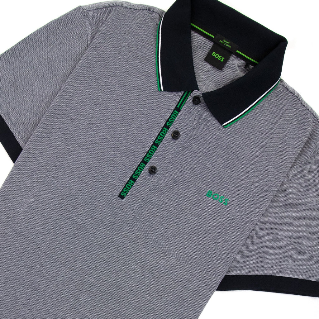 Hugo Boss Paule 4 Slim Fit Branded Placket Polo Black 401