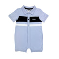Hugo Boss Kids Baby Boy Short Polo Romper Pale Blue 771