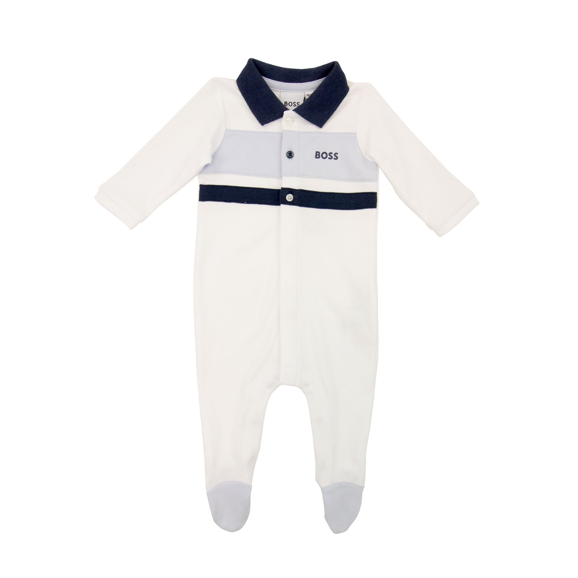 Hugo Boss Kids Baby Boy Polo Babygrow White 10p