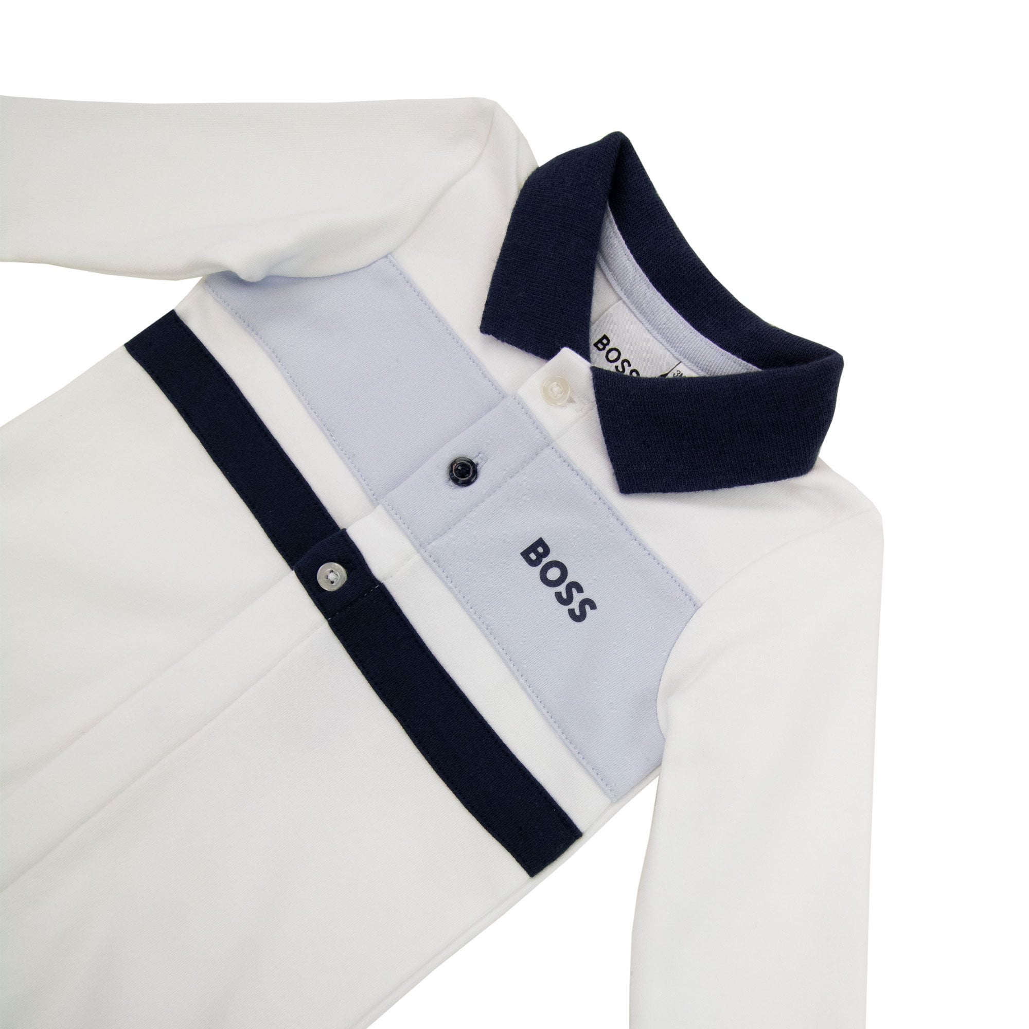 Hugo Boss Kids Baby Boy Polo Babygrow White 10p