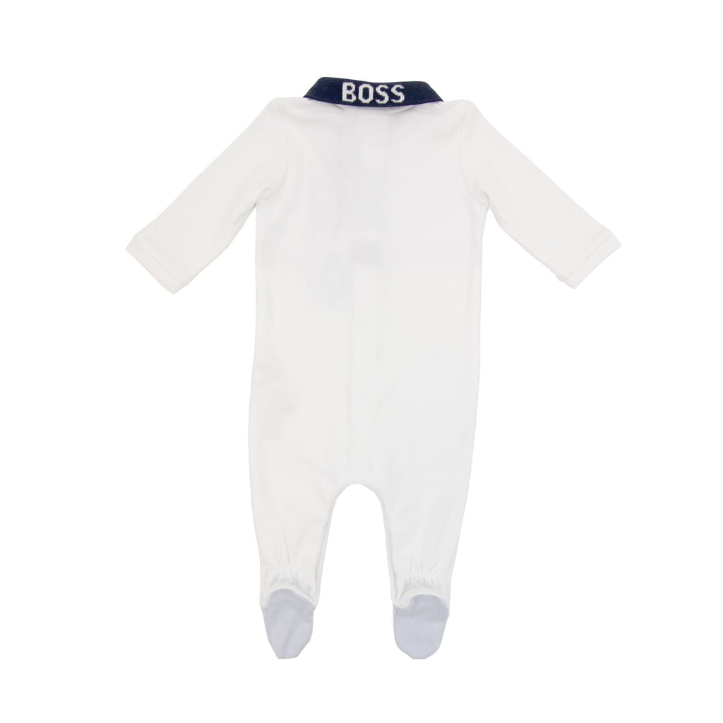 Hugo Boss Kids Baby Boy Polo Babygrow White 10p