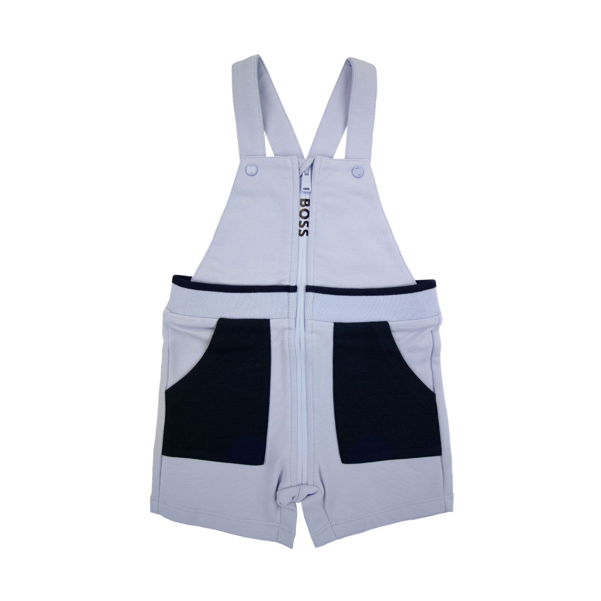 Hugo Boss Kids Baby Logo Dungarees Pale Blue 771