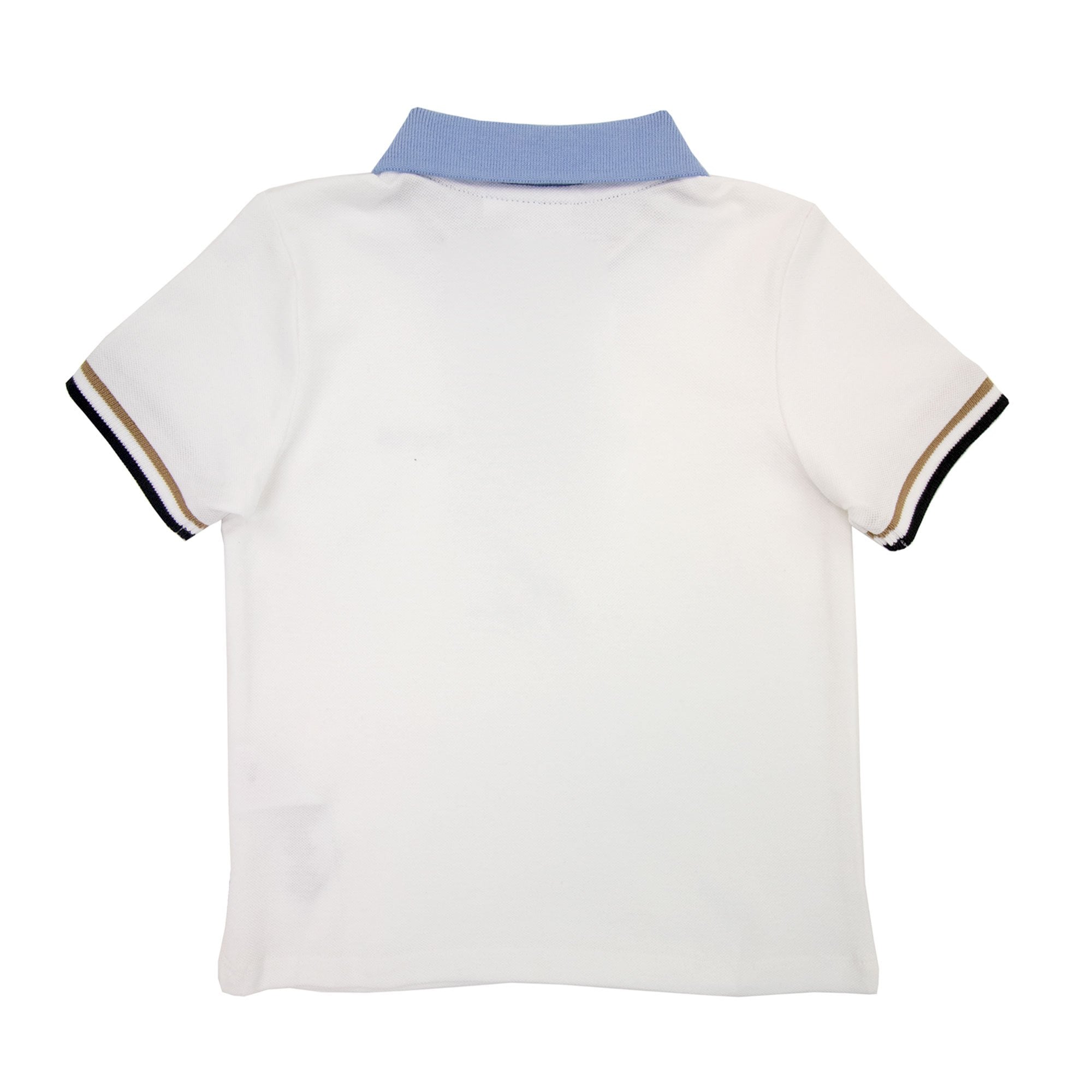 Hugo Boss Kids Cotton Pique Polo Shirt White 10p