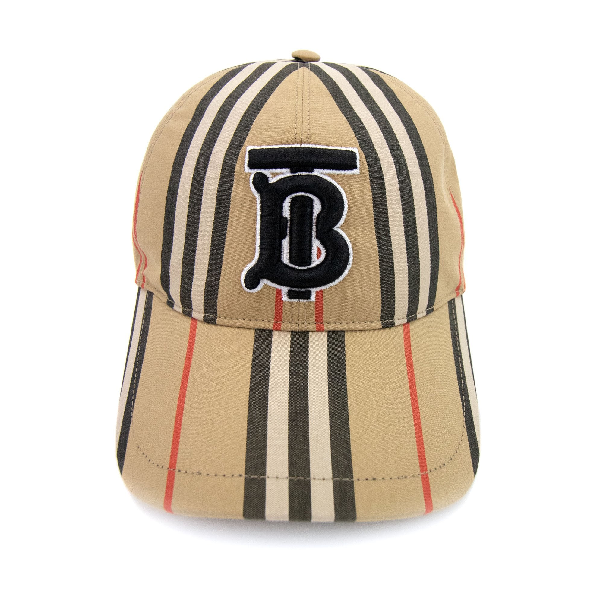Burberry Monogram Motif Icon Stripe Baseball Cap Archive Beige