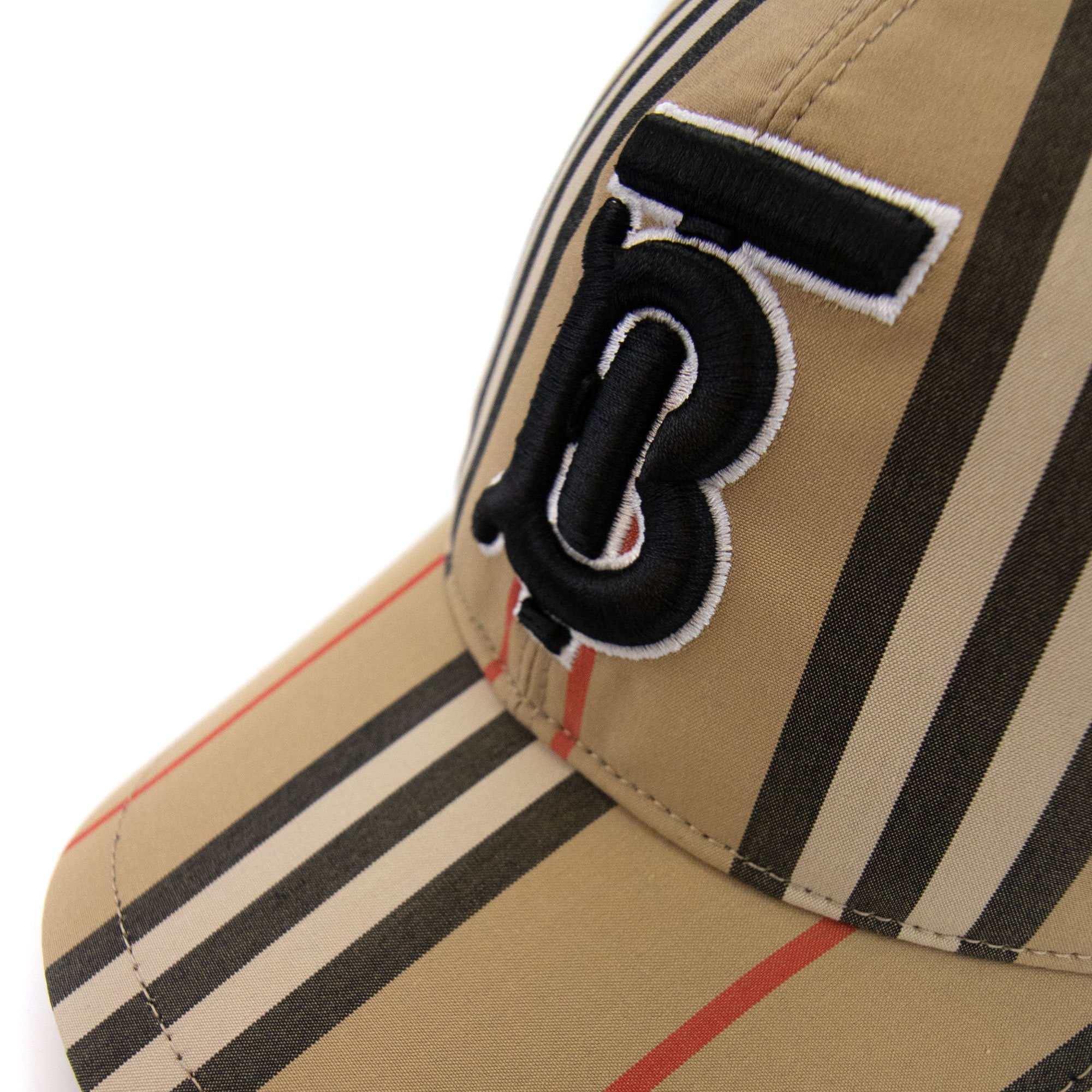 Burberry Monogram Motif Icon Stripe Baseball Cap Archive Beige