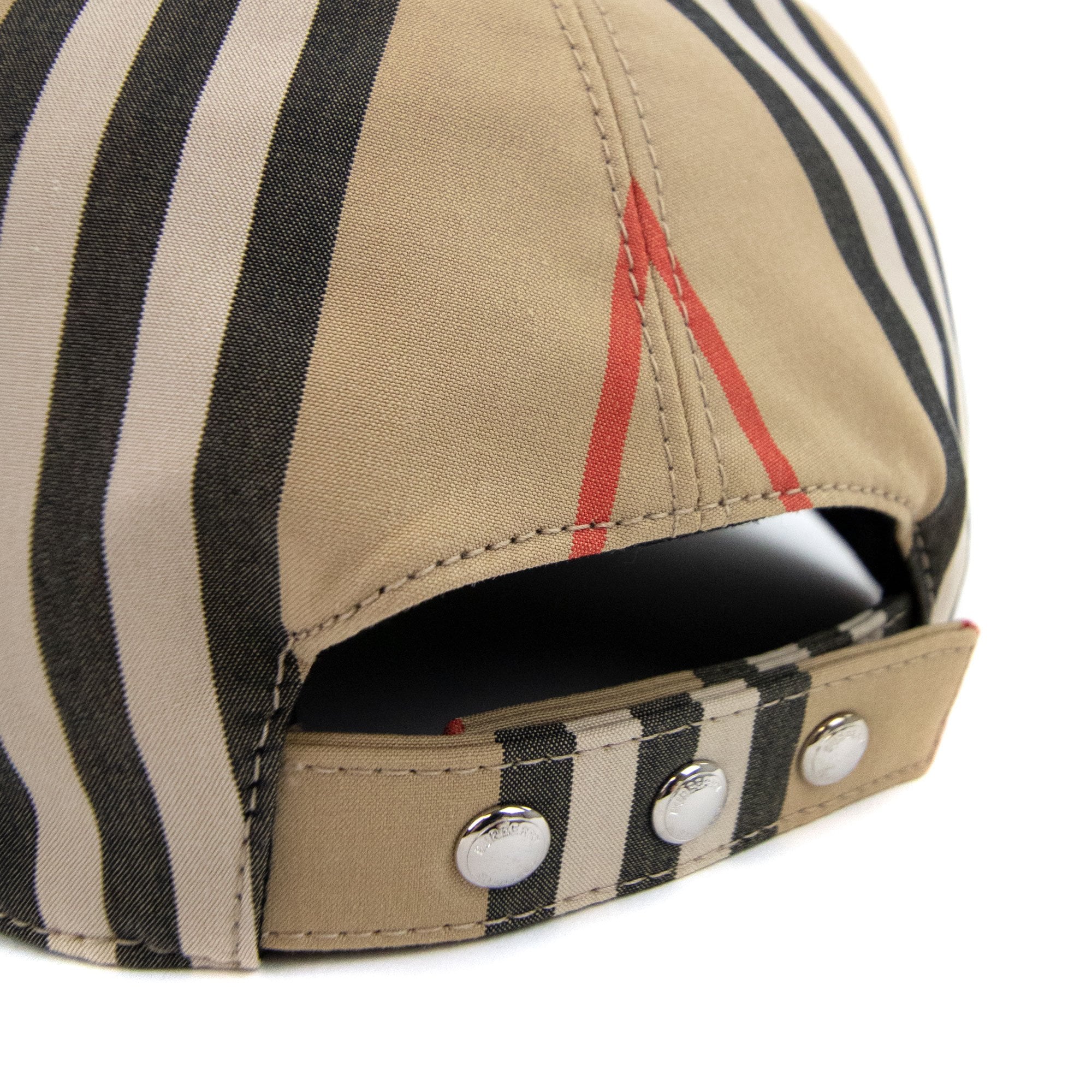 Burberry Monogram Motif Icon Stripe Baseball Cap Archive Beige