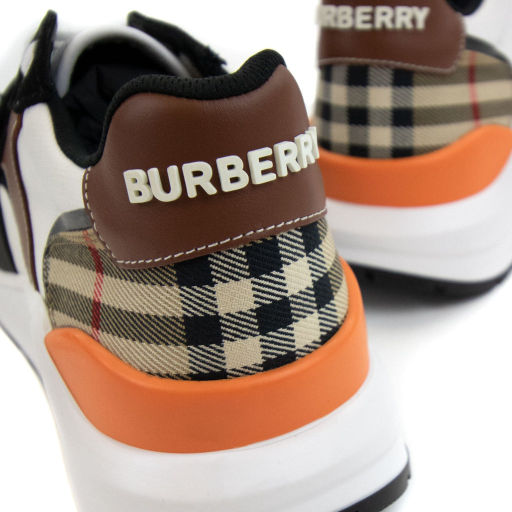 Burberry Ramsey Check & Leather Sneaker Black/archive Beige