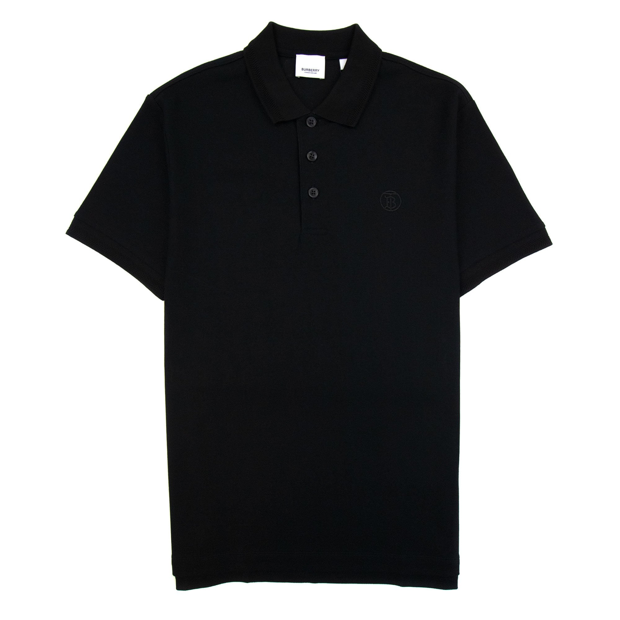 Burberry Manzoni Monogram Pique Polo Black