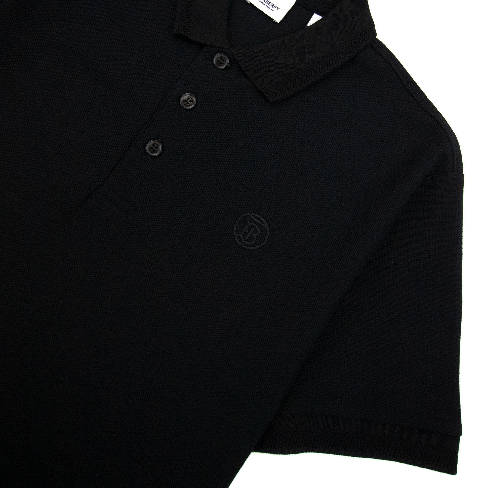 Burberry Manzoni Monogram Pique Polo Black
