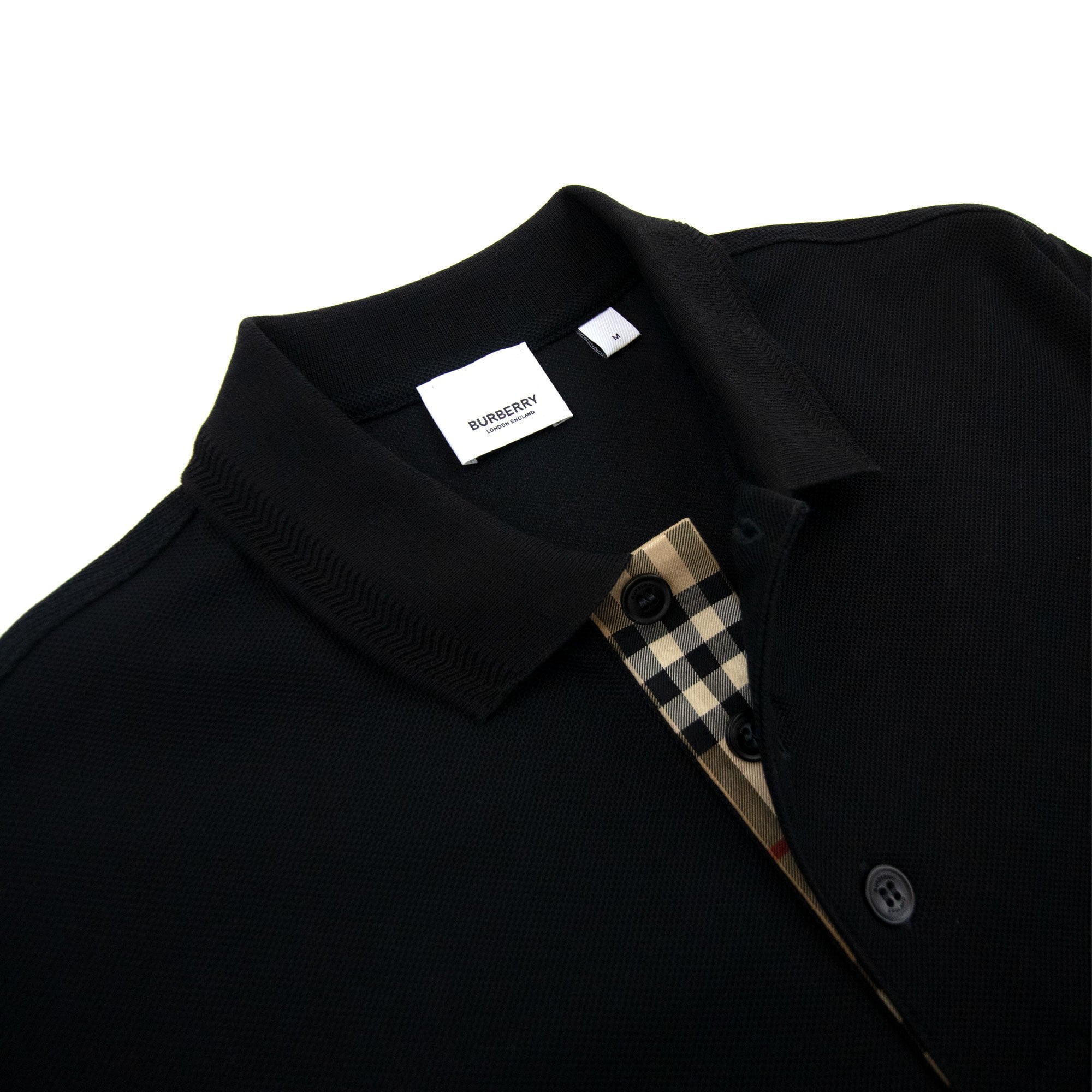 Burberry Manzoni Monogram Pique Polo Black