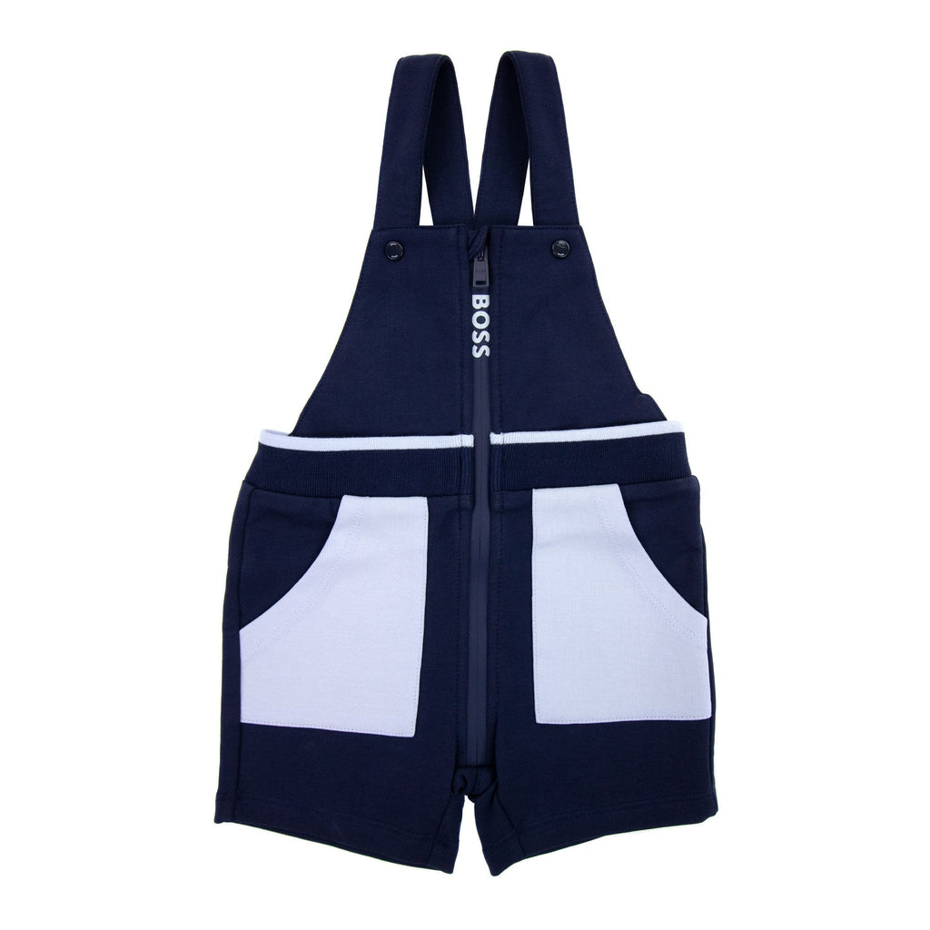 Hugo Boss Kids Baby Logo Dungarees Navy 849