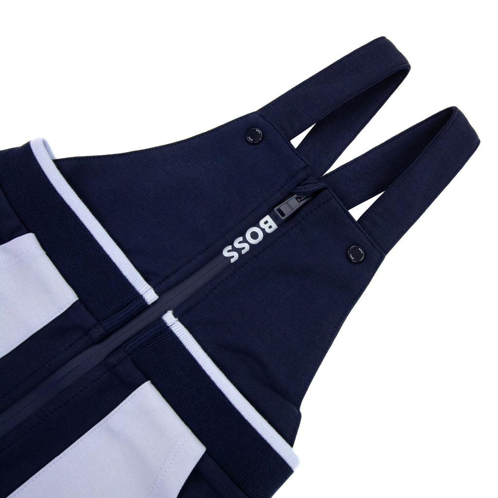 Hugo Boss Kids Baby Logo Dungarees Navy 849