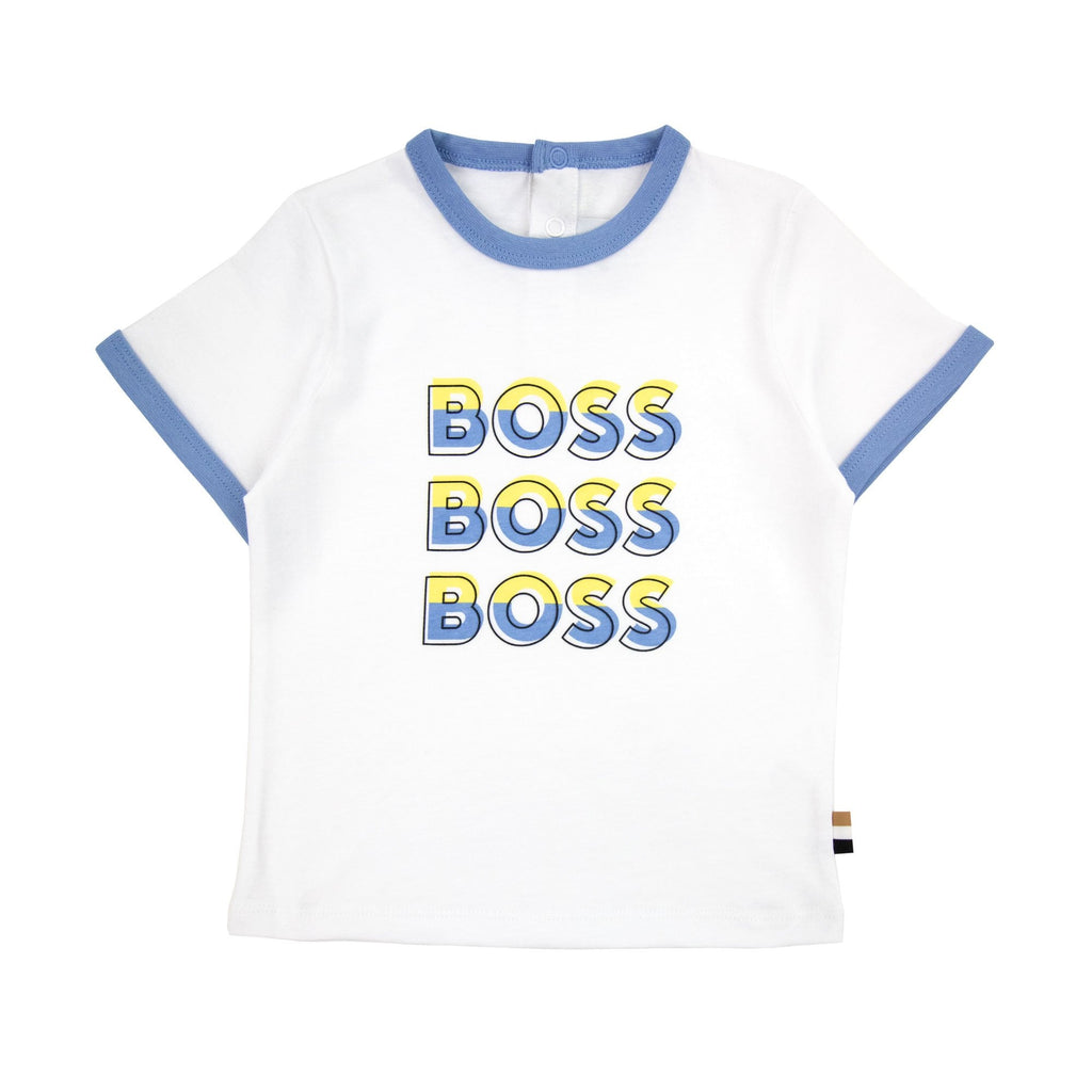 Hugo Boss Kids Multi Logo T Shirt White 10p
