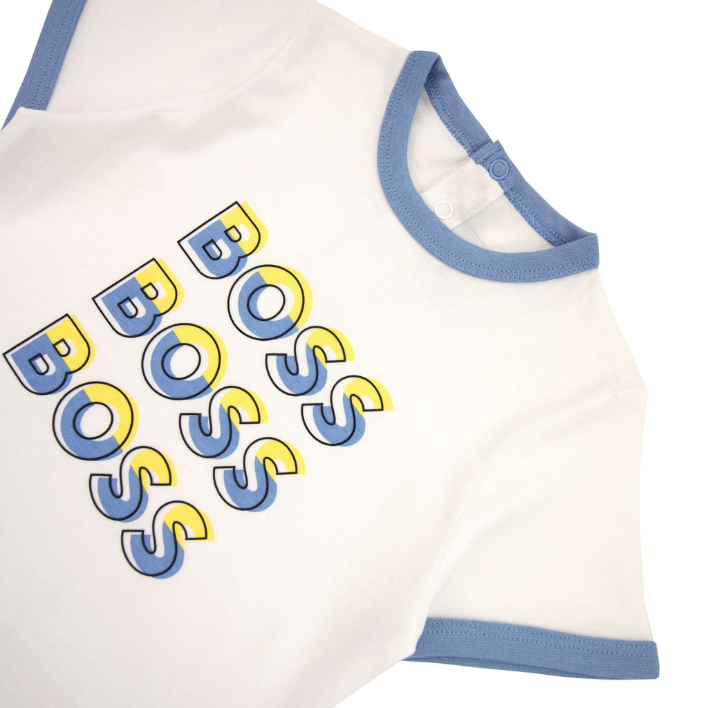 Hugo Boss Kids Multi Logo T Shirt White 10p