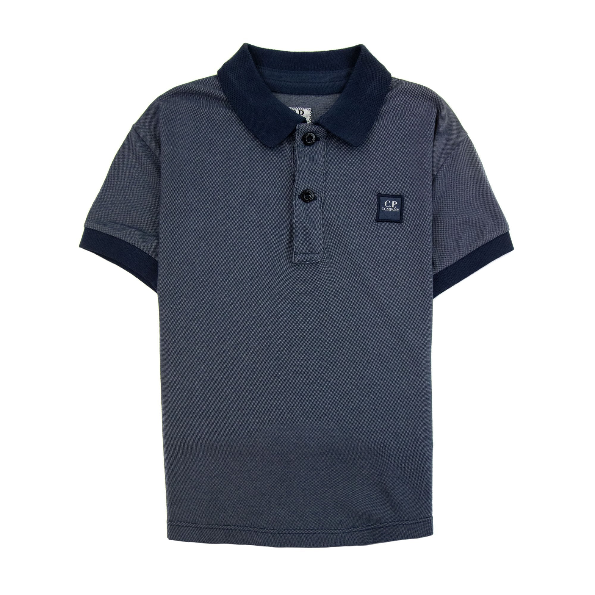 Cp Company Undersixteen Logo S/s Polo Shirt Navy