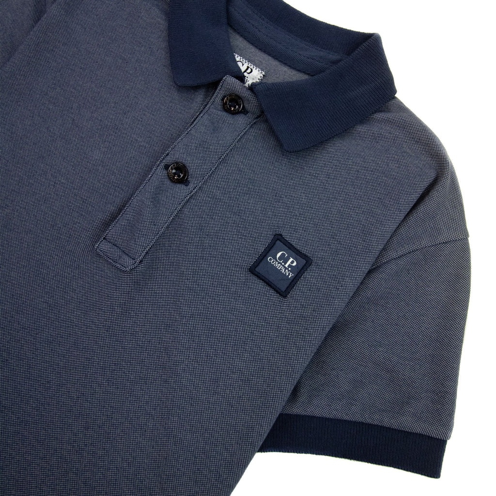 Cp Company Undersixteen Logo S/s Polo Shirt Navy