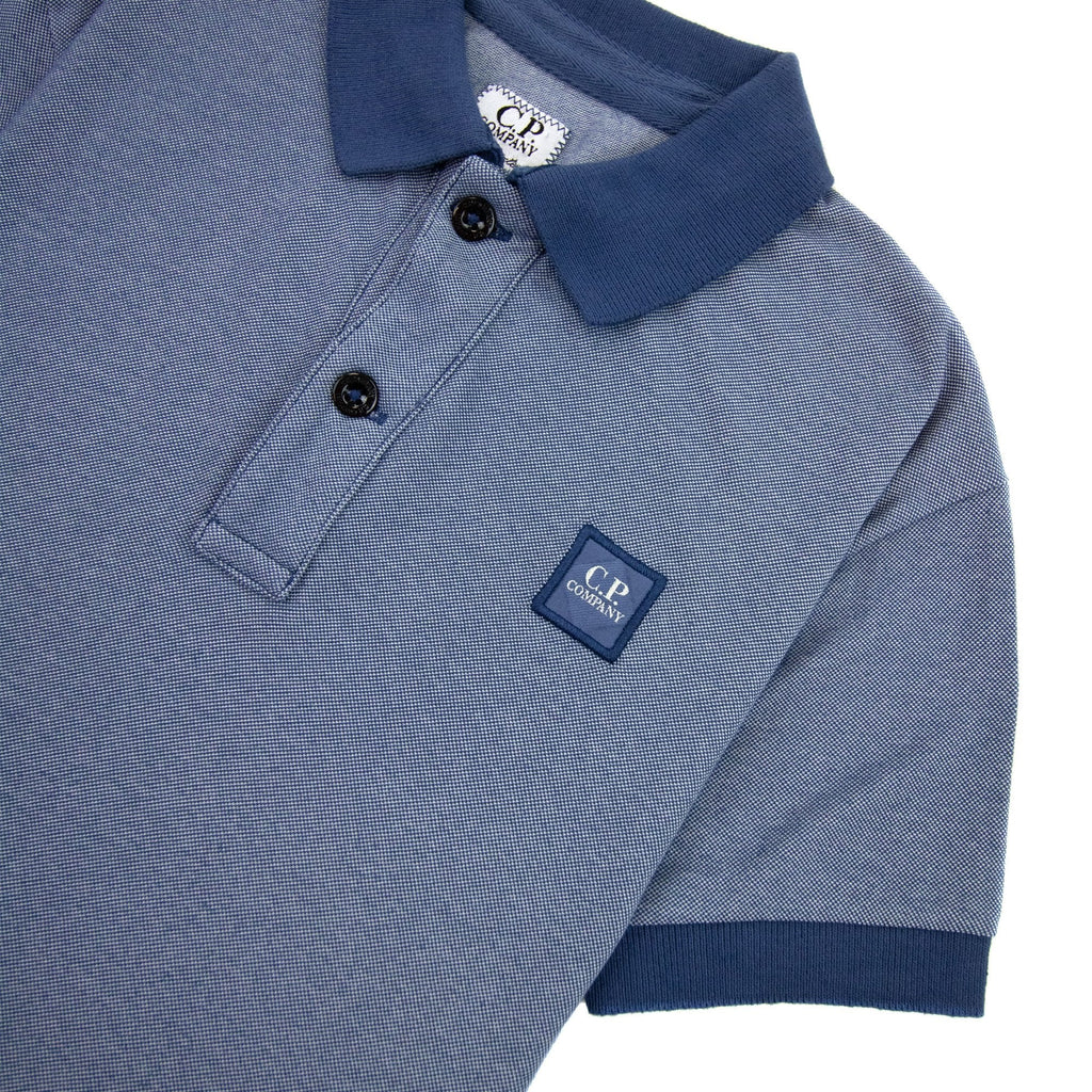 Cp Company Undersixteen Logo S/s Polo Shirt Sky Blue 875