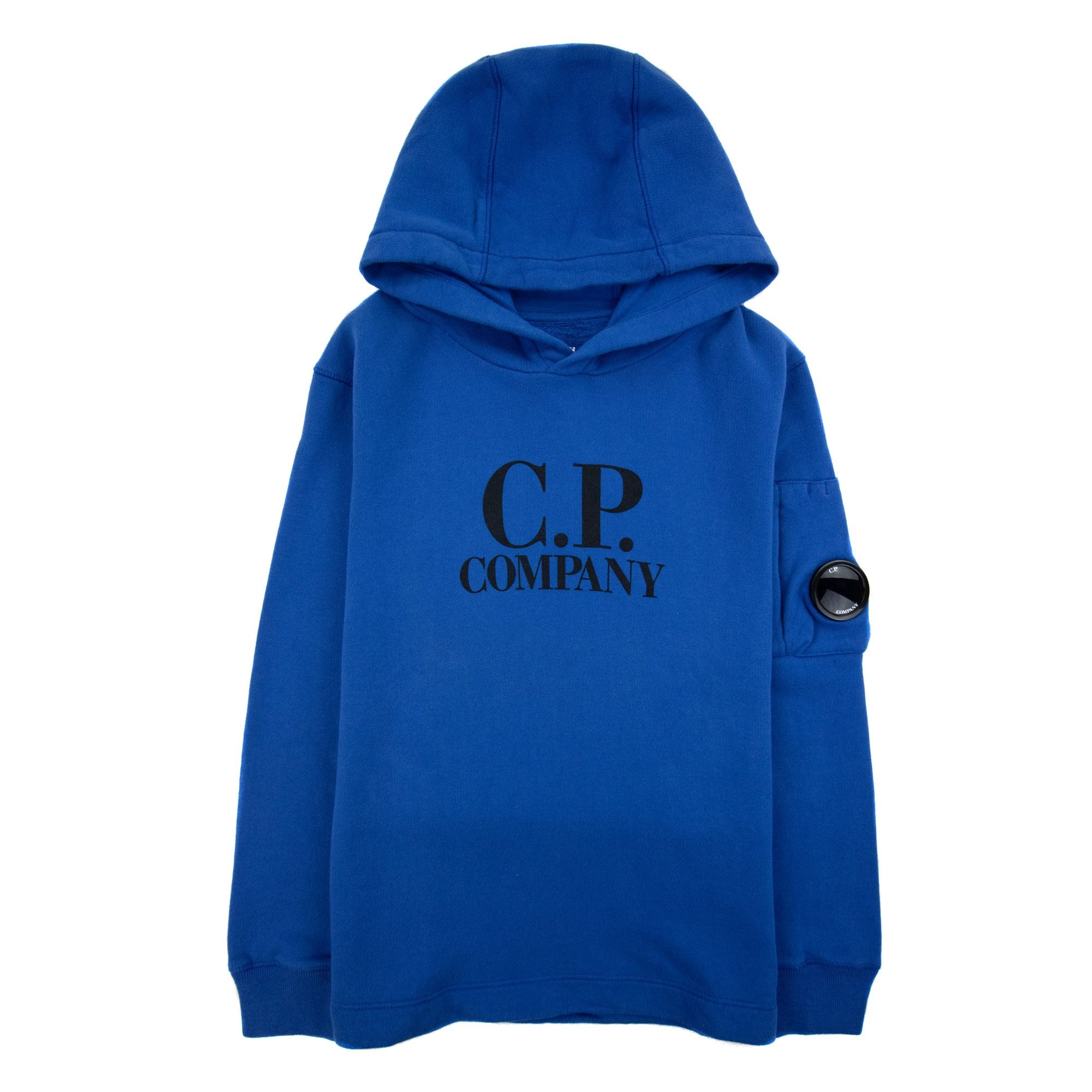 Cp Company Undersixteen Arm Lens Logo Hoodied Sweatshirt Blue 864