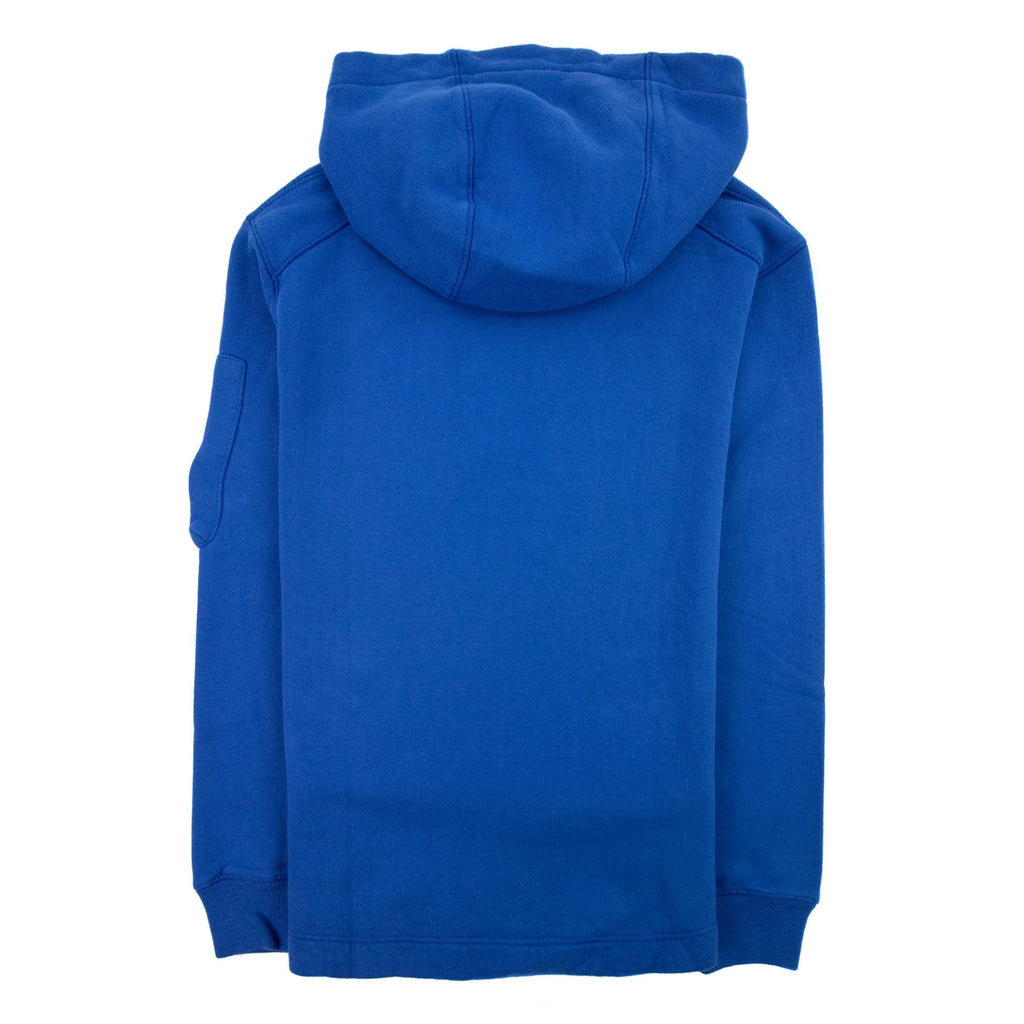 Cp Company Undersixteen Arm Lens Logo Hoodied Sweatshirt Blue 864
