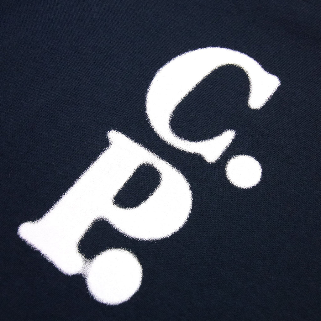 Cp Company 30/1 Vertical Logo T Shirt Navy 888