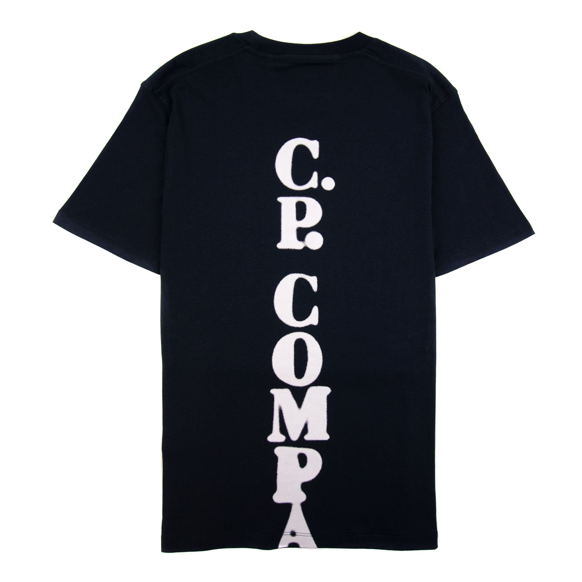 Cp Company 30/1 Vertical Logo T Shirt Navy 888