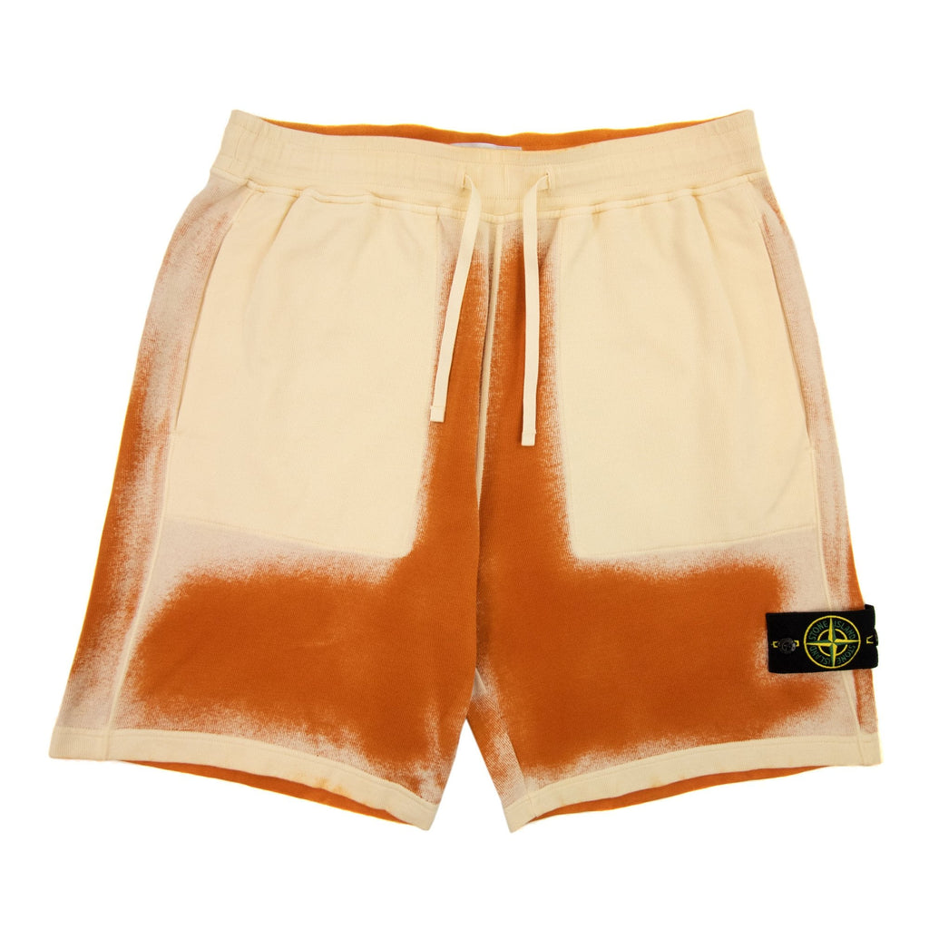 Stone Island 647t2 Hand Sprayed Airbrush Shorts Sienna Brown V0073
