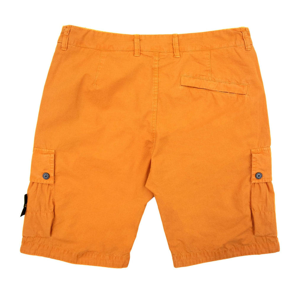 Stone Island L11wa Garment Dyed Canvas Shorts Orange V0132