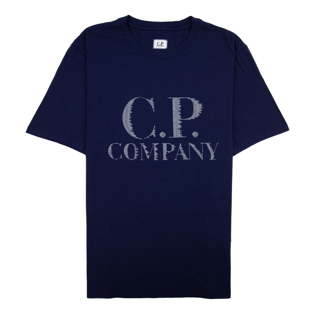 Cp Company 30/1 Large Logo T Shirt Medieval Blue 868