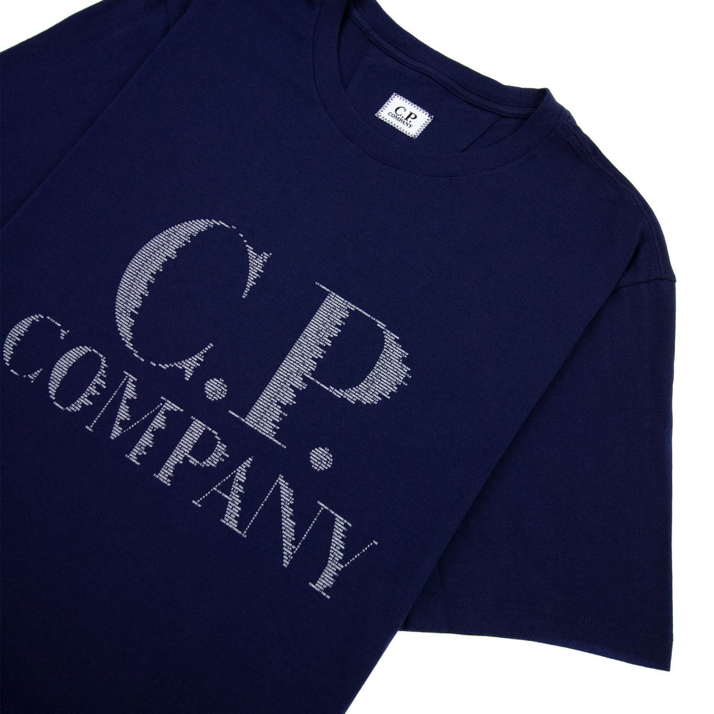 Cp Company 30/1 Large Logo T Shirt Medieval Blue 868