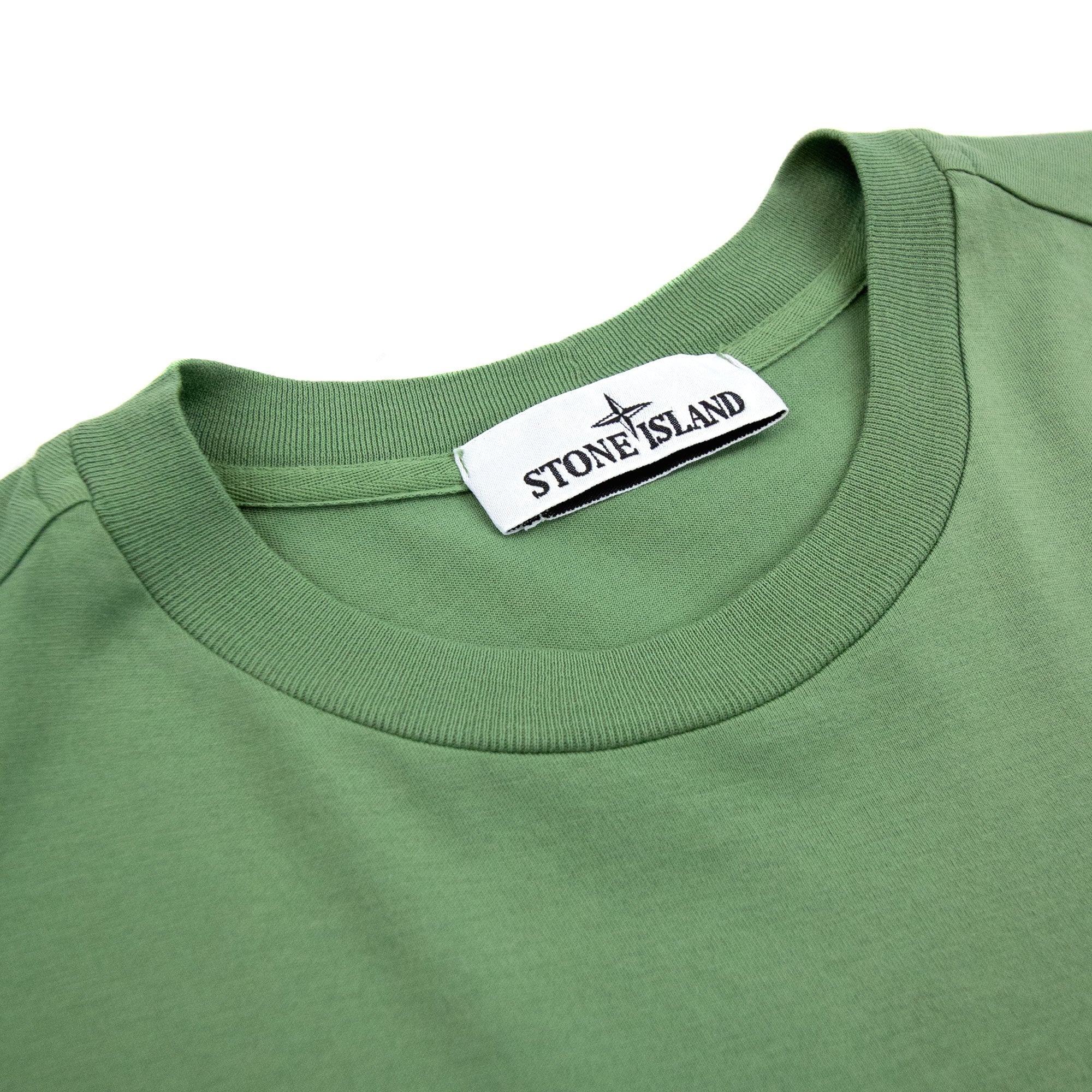 Stone Island Patch Logo Crew Neck Tshirt Green V0055