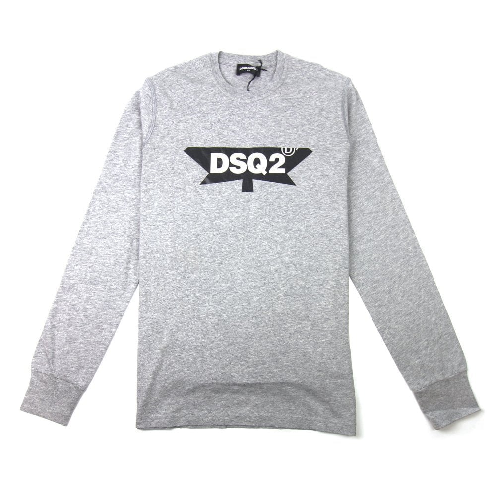 Dsqaured2 Kids Half Maple L/s T Shirt Grey