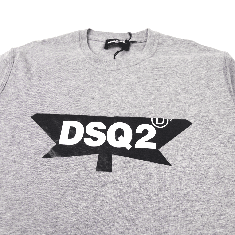 Dsqaured2 Kids Half Maple L/s T Shirt Grey