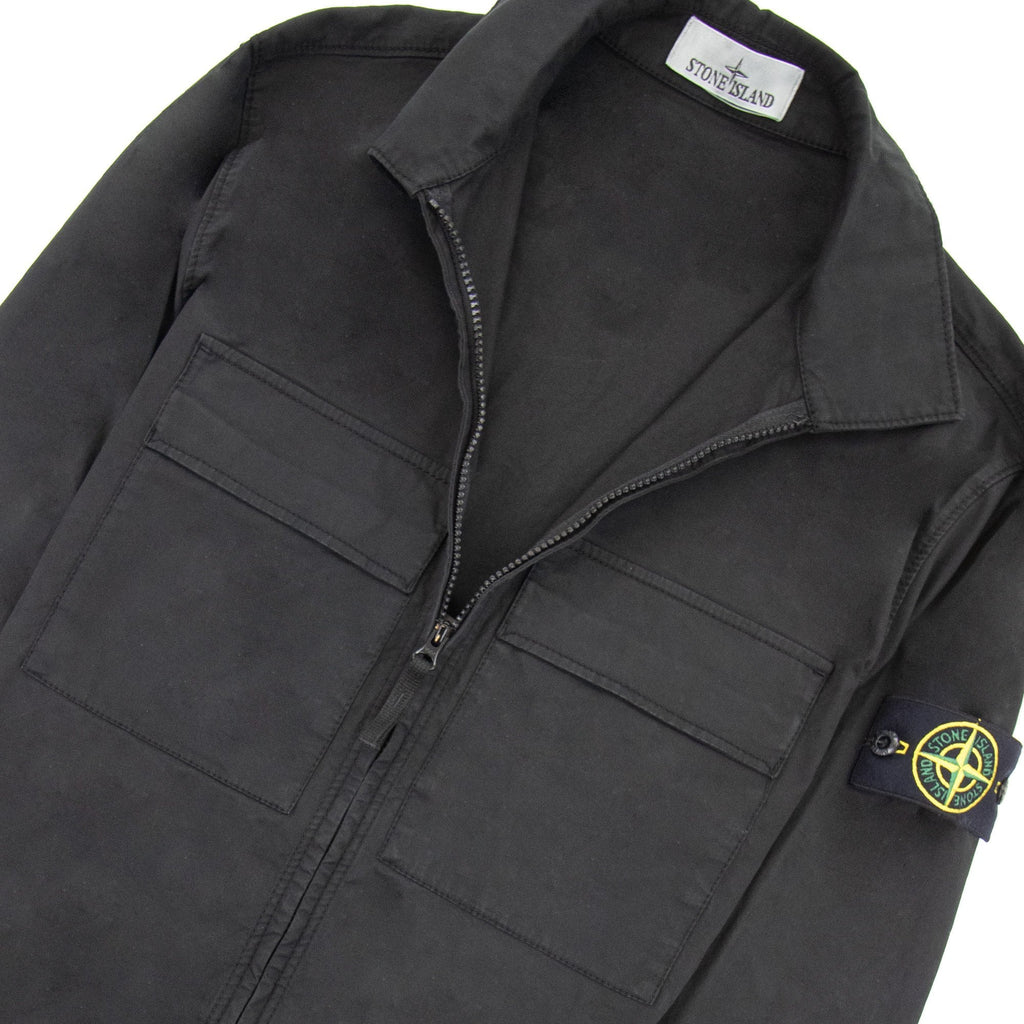 Stone Island 10210 Supima Cotton Shirt Black V0029