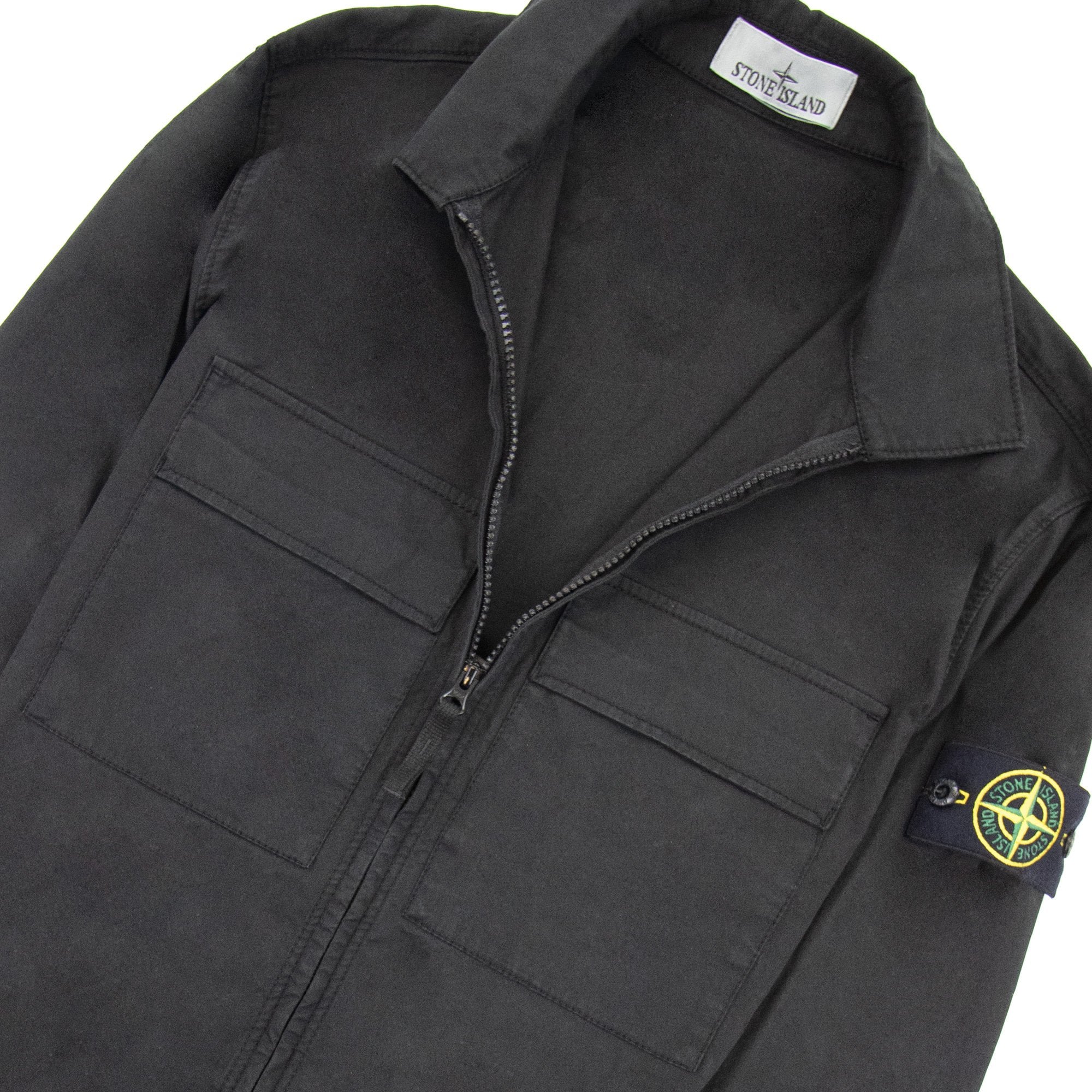 Stone Island 10210 Supima Cotton Shirt Black V0029