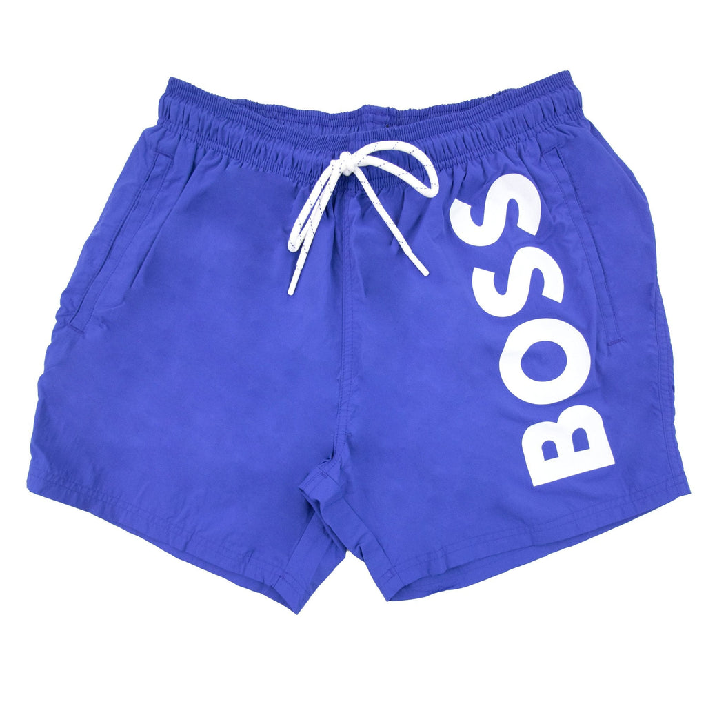 Hugo Boss Octopus Large Logo Print Shorts Blue 433