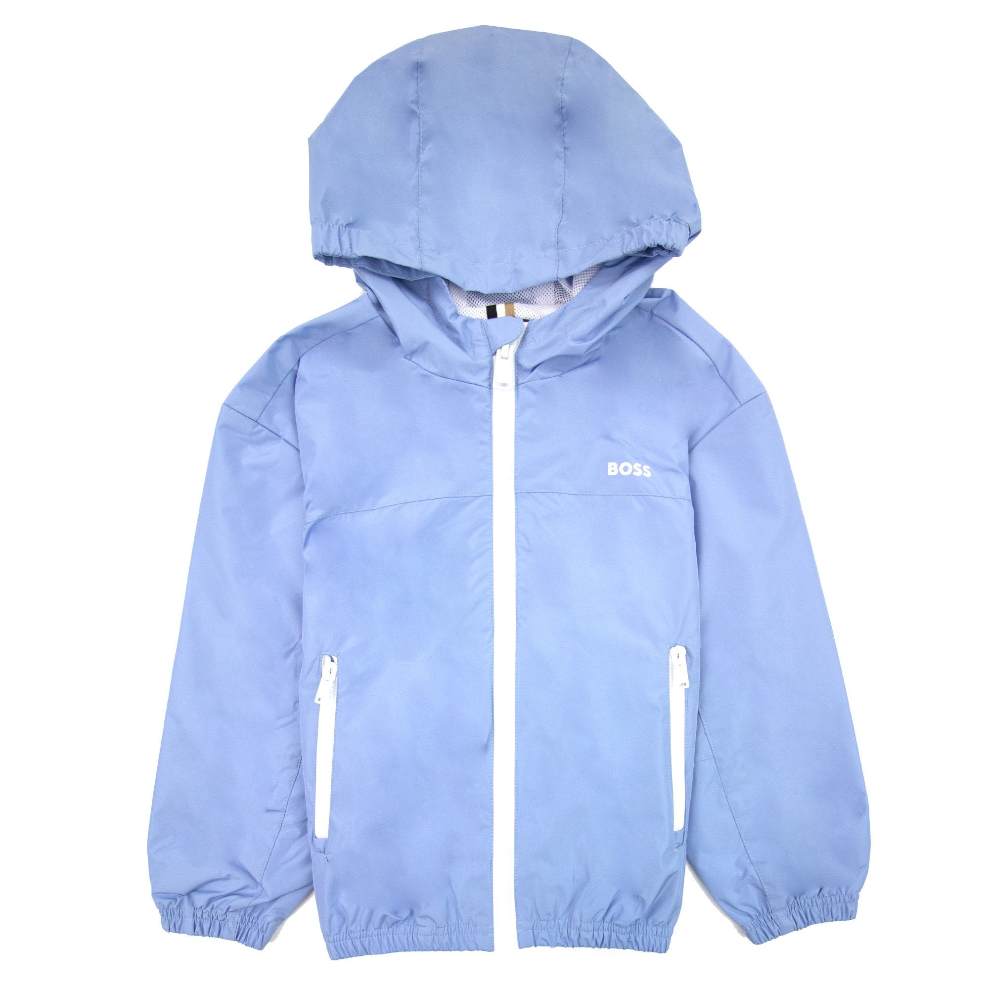 Hugo Boss Kids Logo Wind Breaker Jacket Pale Blue 77a