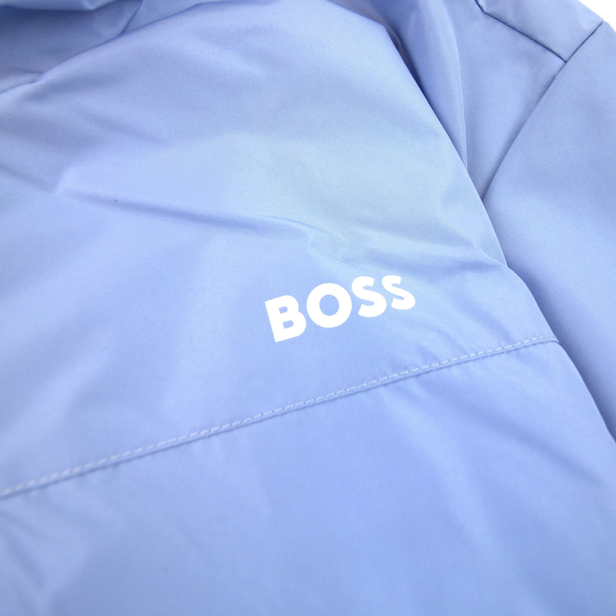 Hugo Boss Kids Logo Wind Breaker Jacket Pale Blue 77a
