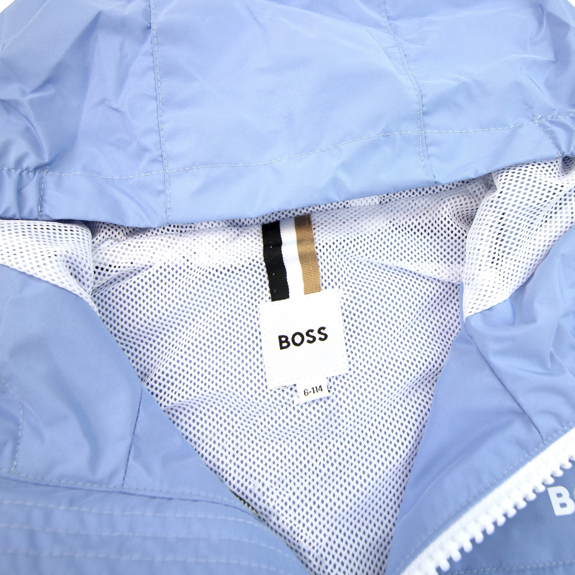 Hugo Boss Kids Logo Wind Breaker Jacket Pale Blue 77a