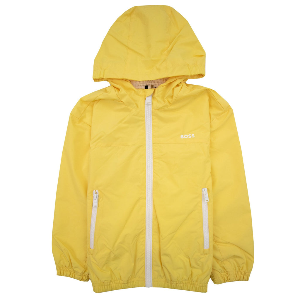 Hugo Boss Kids Logo Wind Breaker Jacket Yellow 528