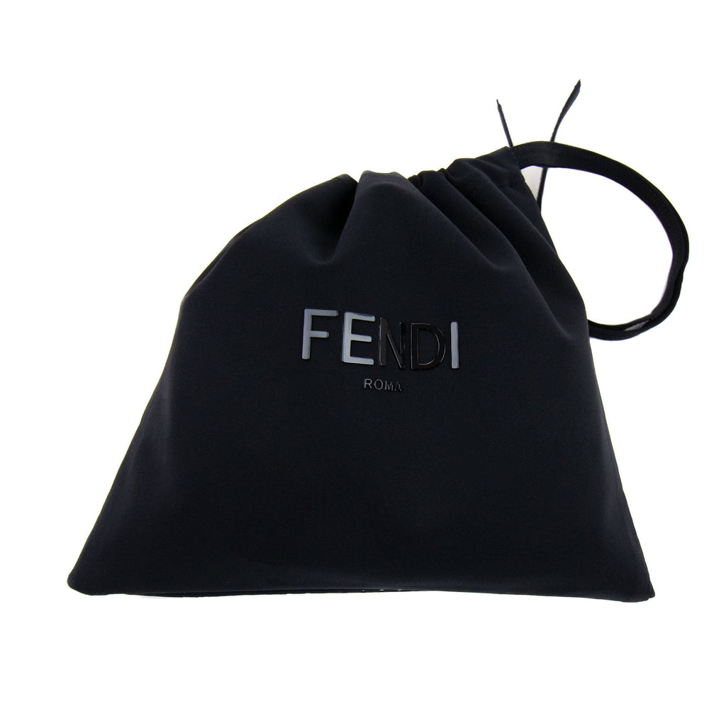 Fendi Hidras Logo Nylon Swim Short Black/papaya