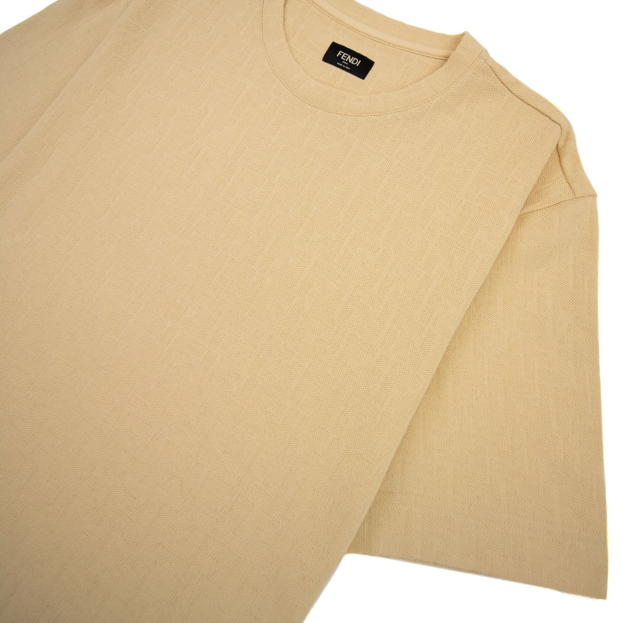 Fendi Ff Allover Logo Piquet T Shirt Butter