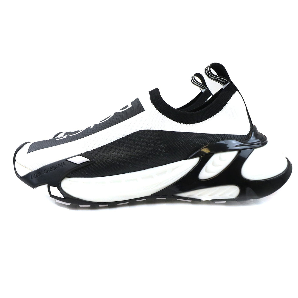 Dolce & Gabbana Stretch Mesh Fast Sneakers Bianco/nero
