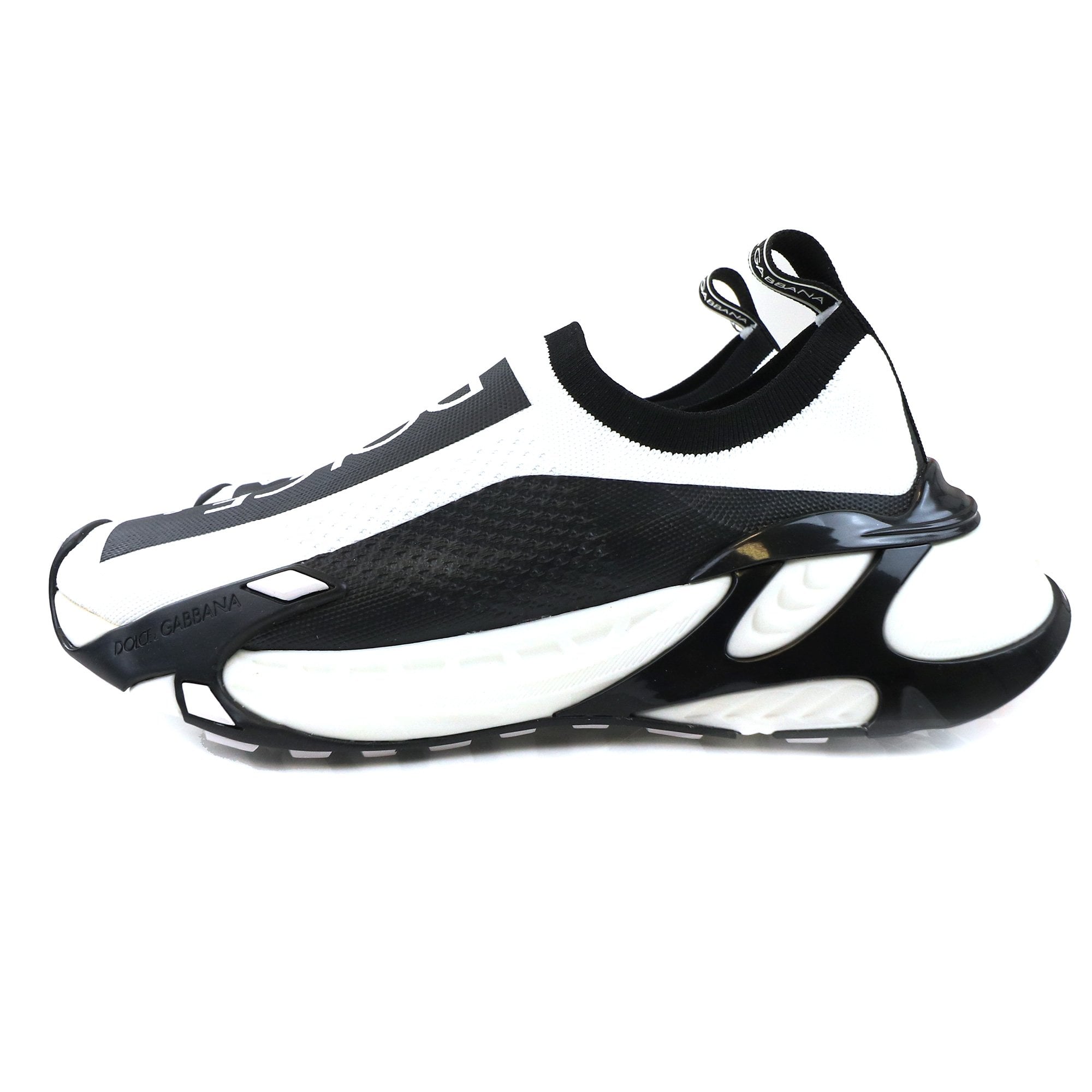 Dolce & Gabbana Stretch Mesh Fast Sneakers Bianco/nero