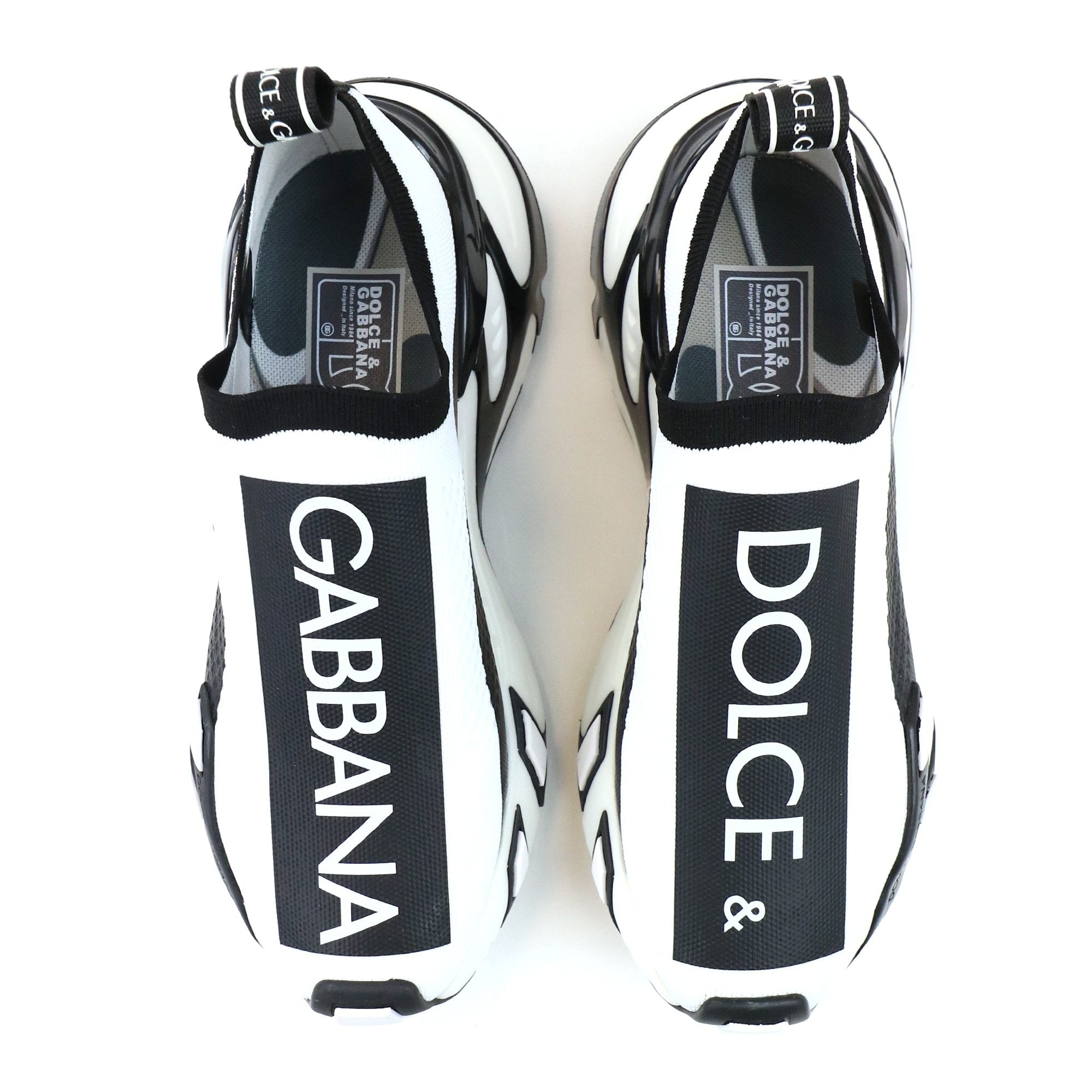 Dolce & Gabbana Stretch Mesh Fast Sneakers Bianco/nero