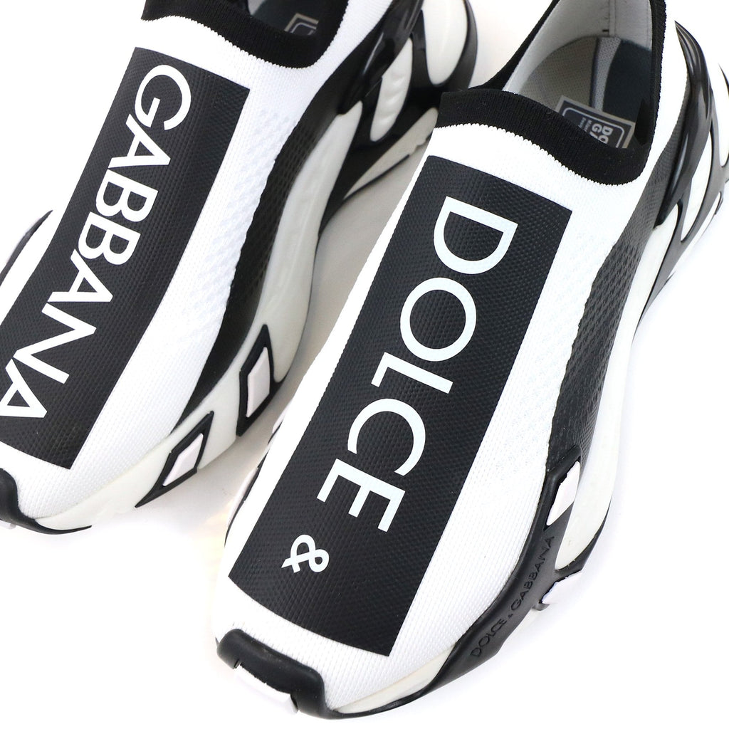 Dolce & Gabbana Stretch Mesh Fast Sneakers Bianco/nero
