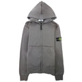 Stone Island Junior 60640 Hooded Zip Up Sweatshirt Khaki V0060