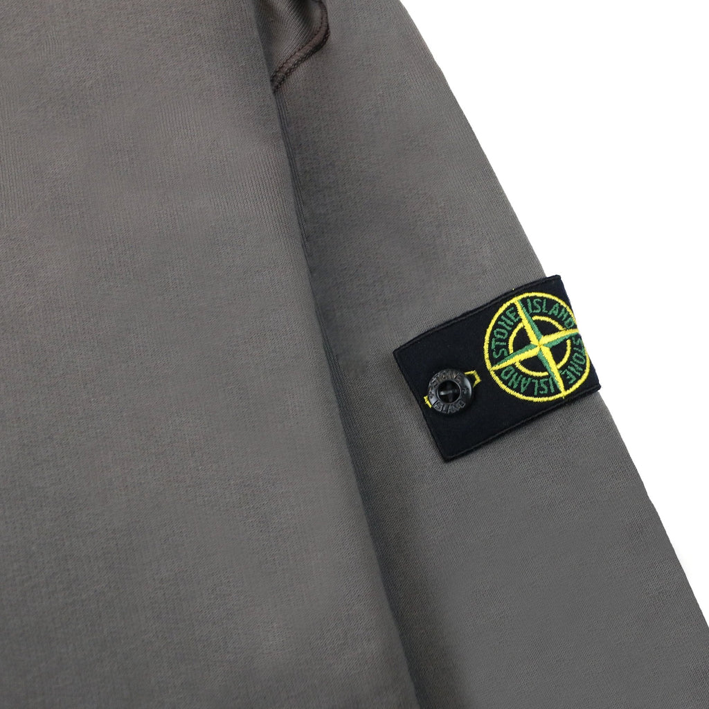 Stone Island Junior 60640 Hooded Zip Up Sweatshirt Khaki V0060
