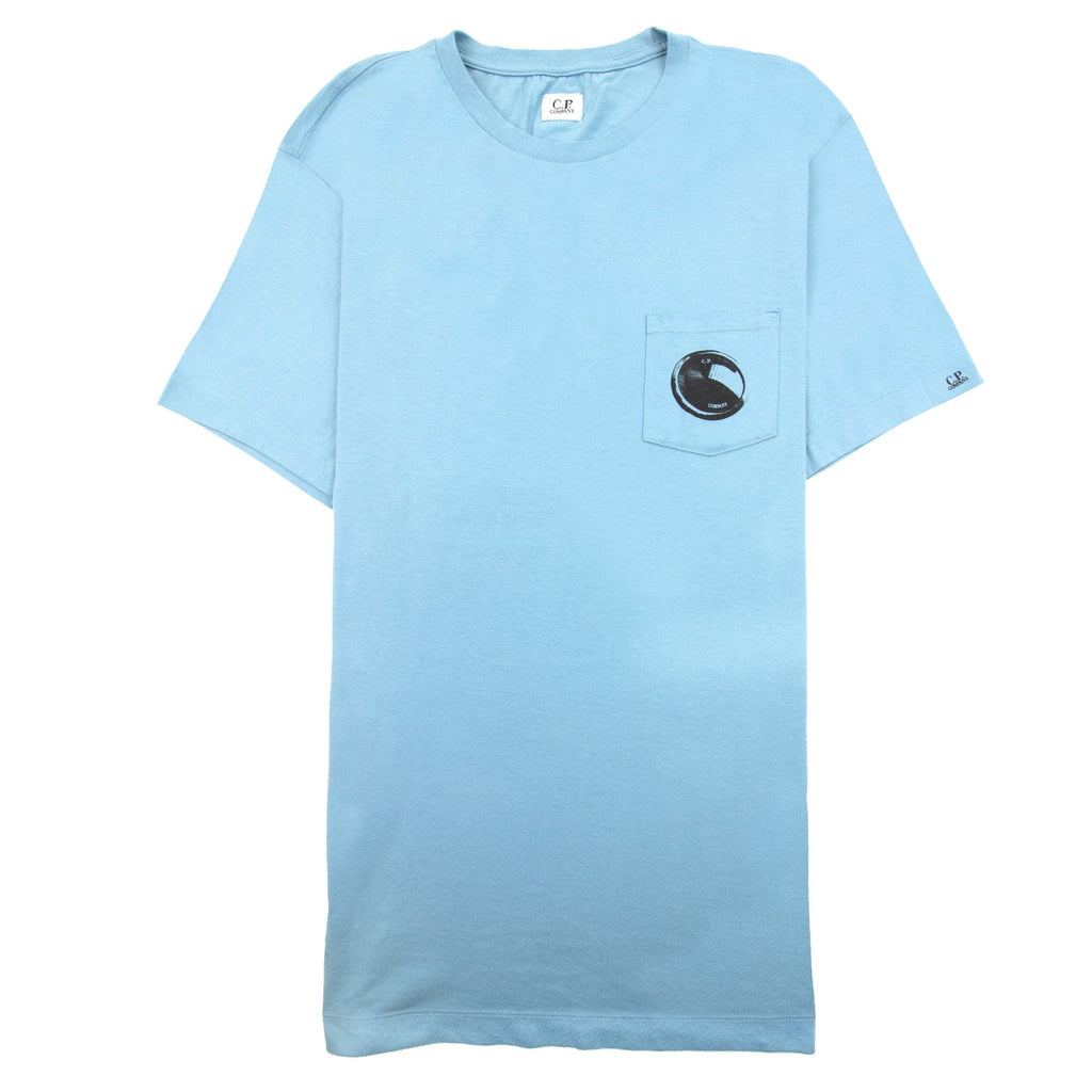 Cp Company Lens Print Pocket Tee Sky Blue