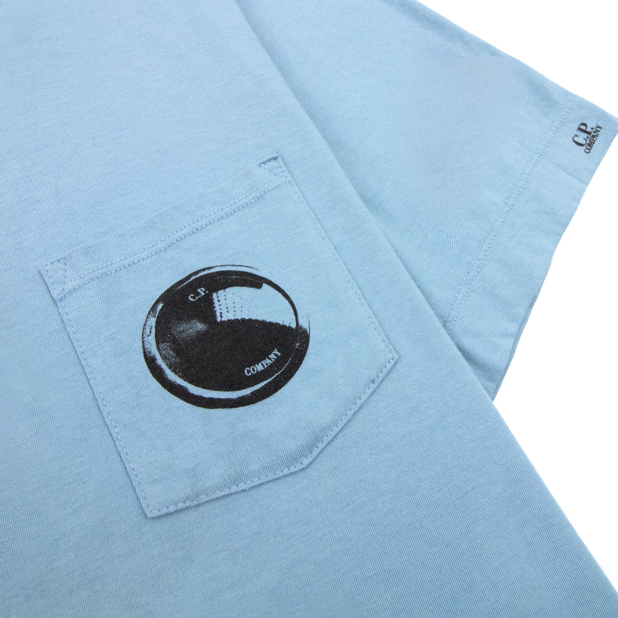 Cp Company Lens Print Pocket Tee Sky Blue