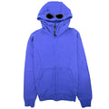 Cp Company Diagonal Raised Fleece Goggle Full Zip Hoodie Blue 854